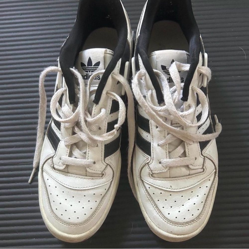 Adidas Classic White and Black Trainers